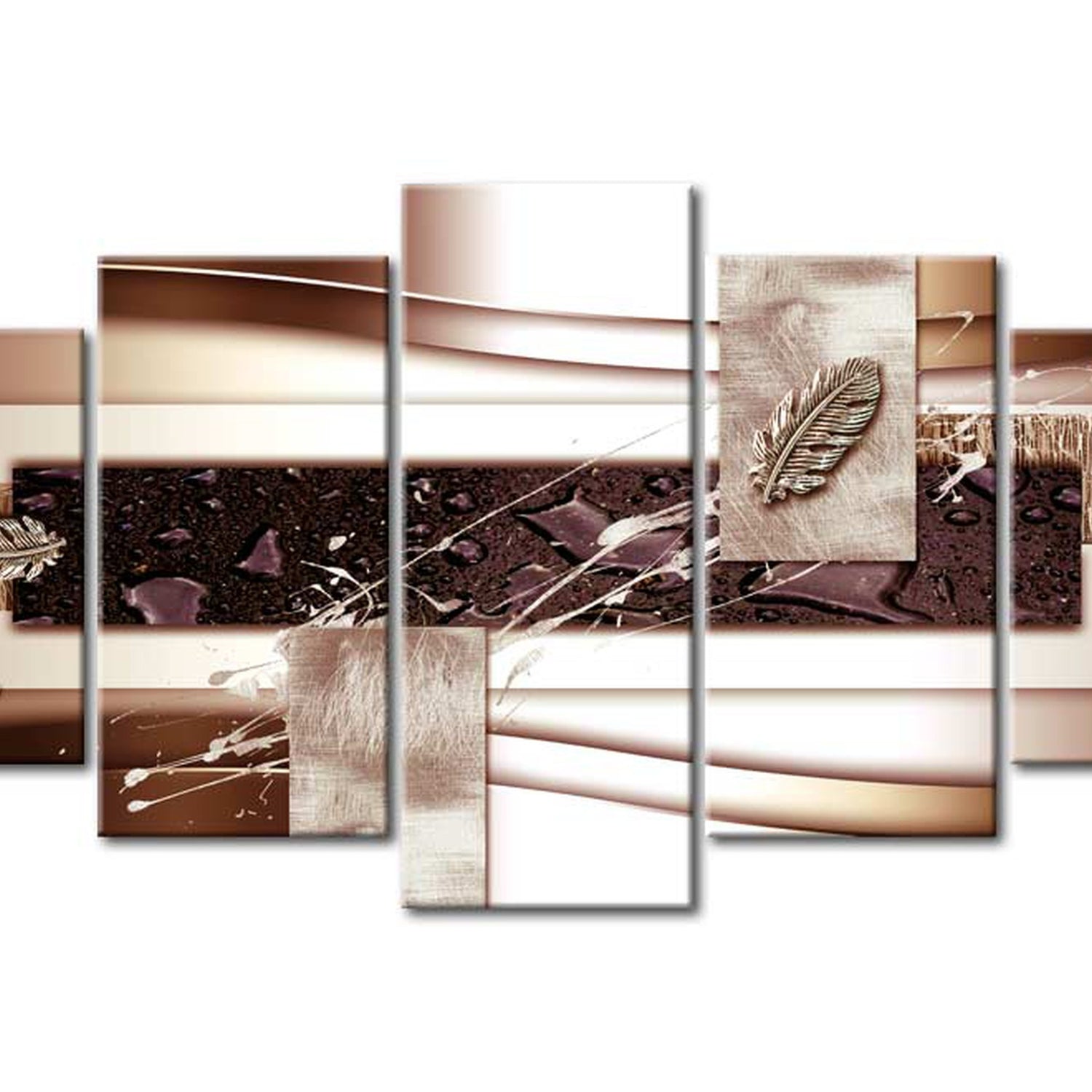 Glamour Canvas Wall Art - Elegant Lines - 5 Pieces