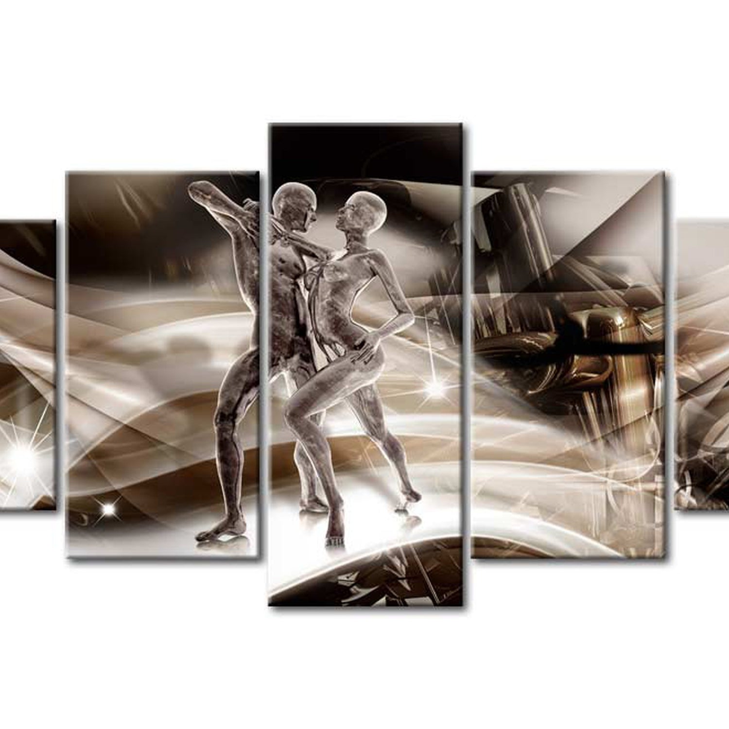 Glamour Canvas Wall Art - Galaxy Of Dance - 5 Pieces
