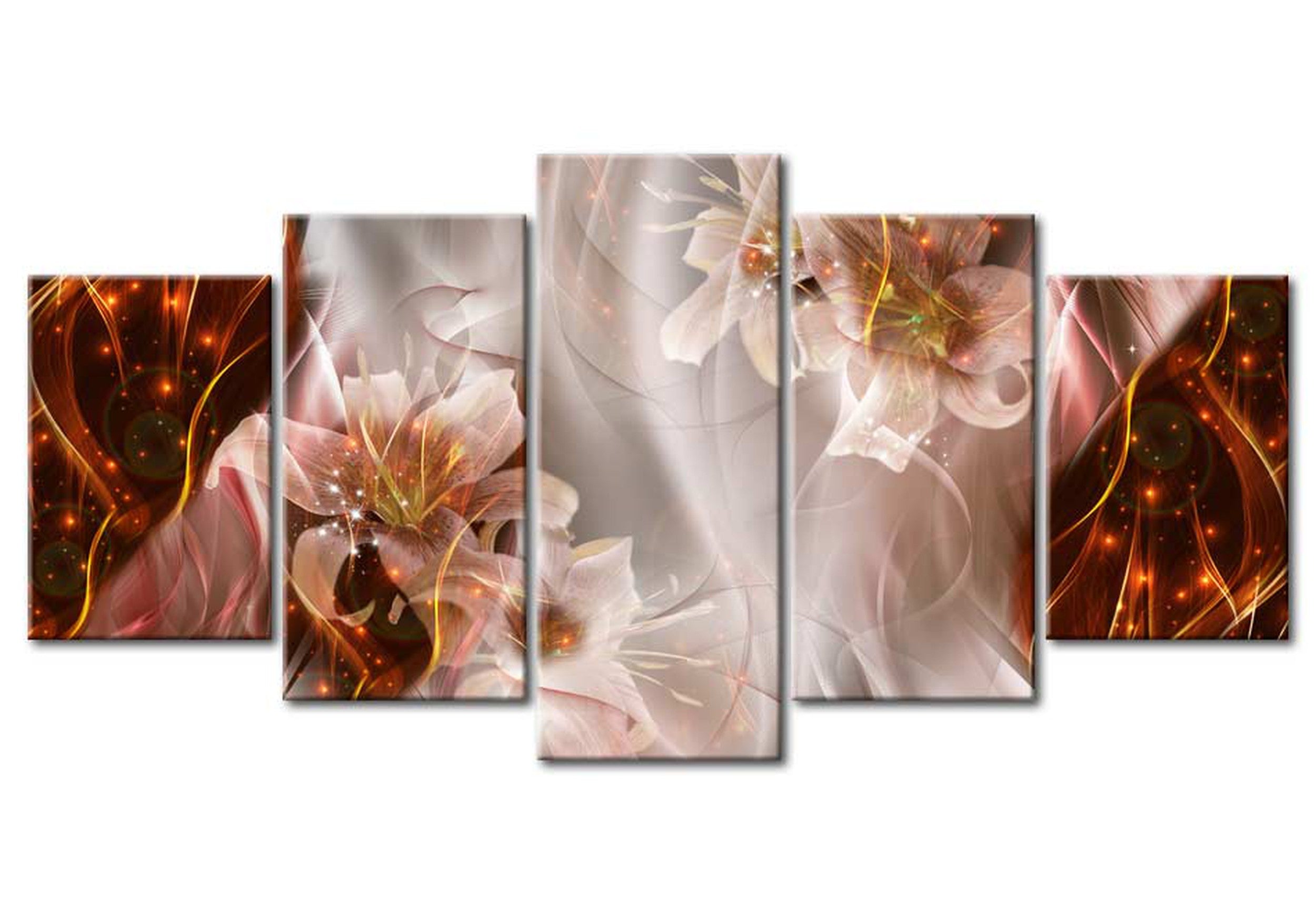 Glamour Canvas Wall Art - Stellar Storm - 5 Pieces