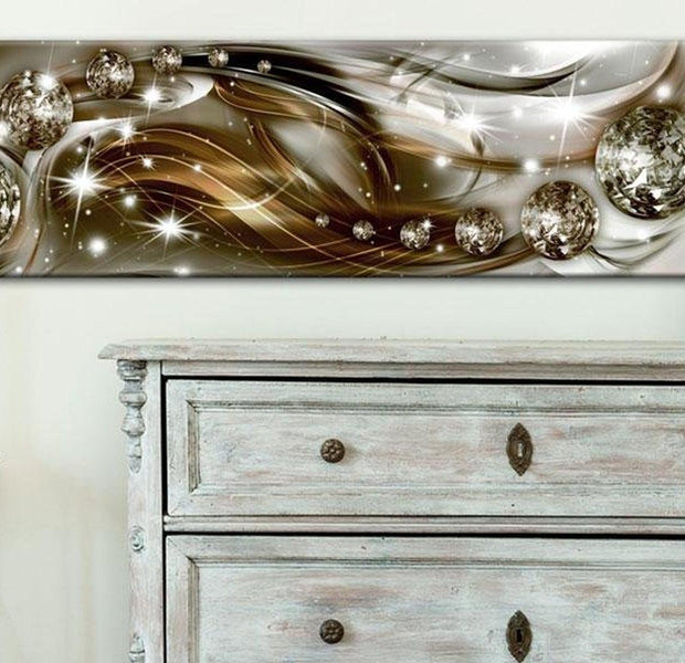 Stretched Canvas Glamour Art - Artistic Ribbons