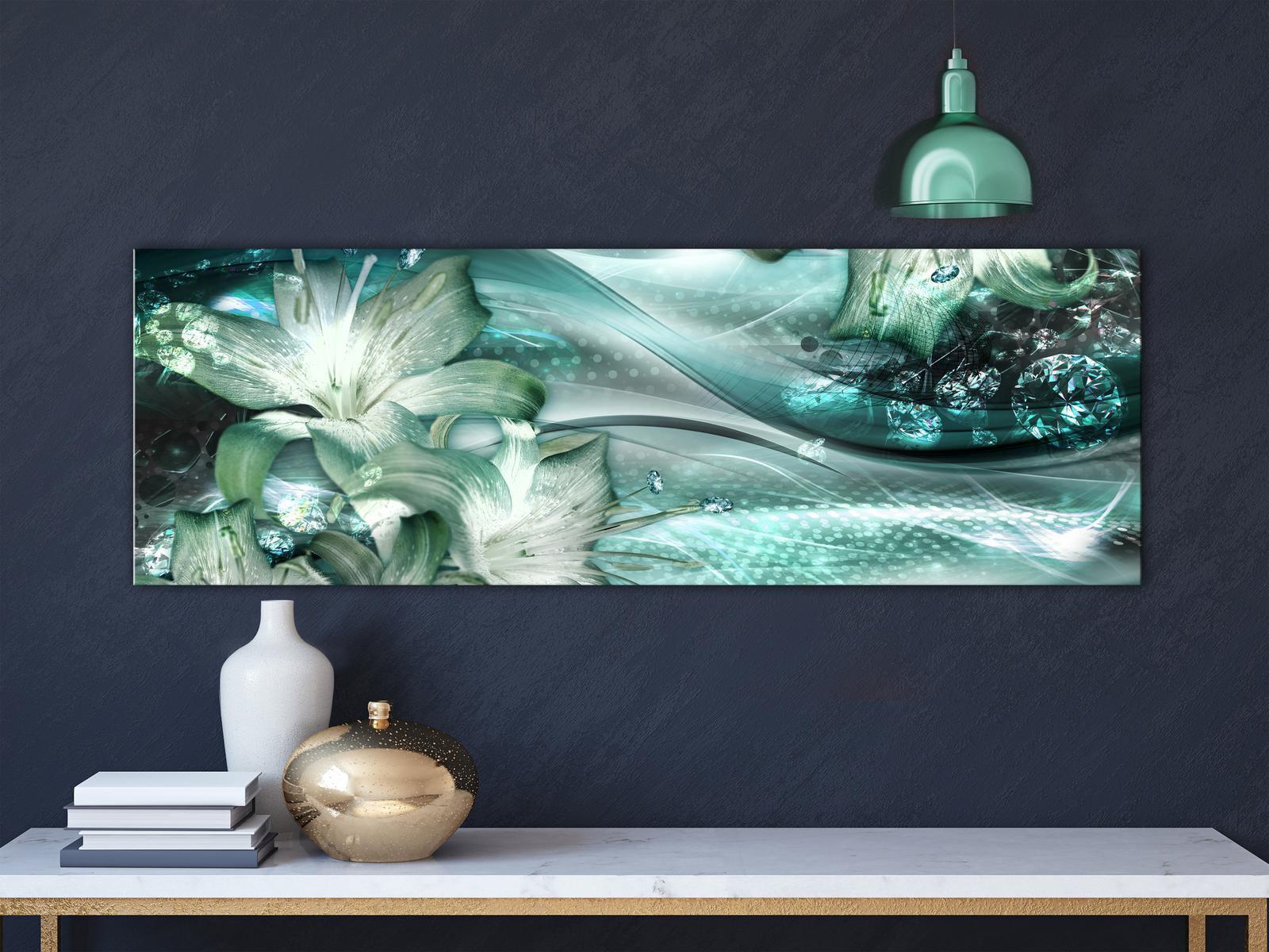 Stretched Canvas Glamour Art - Emerald Dream Narrow