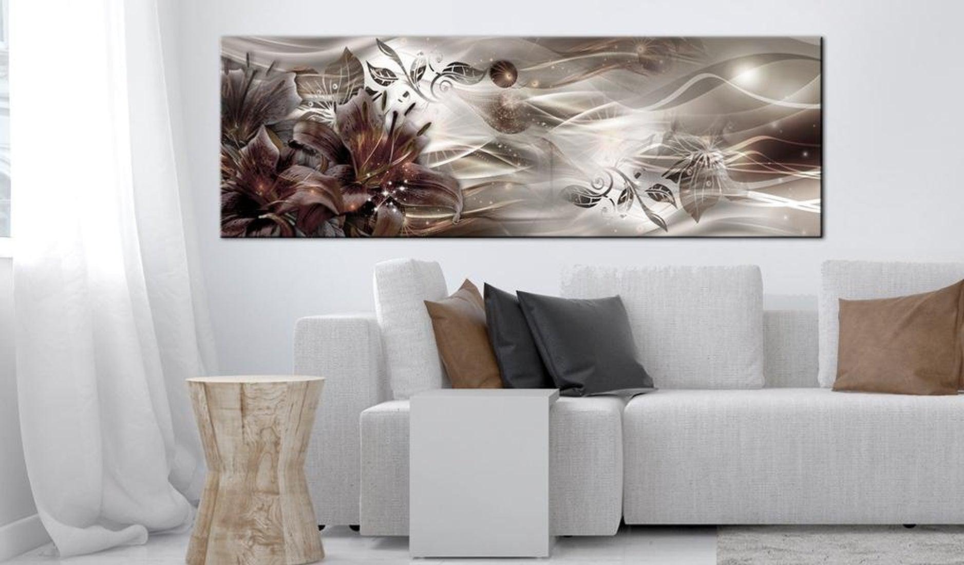 Stretched Canvas Glamour Art - Flowery Galaxy