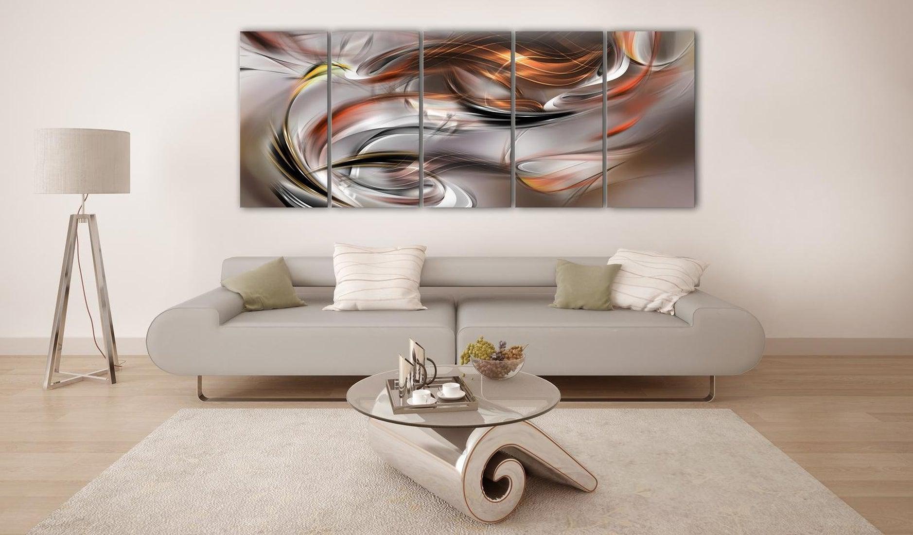 Stretched Canvas Glamour Art - Orange Chaos