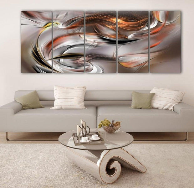 Stretched Canvas Glamour Art - Orange Chaos
