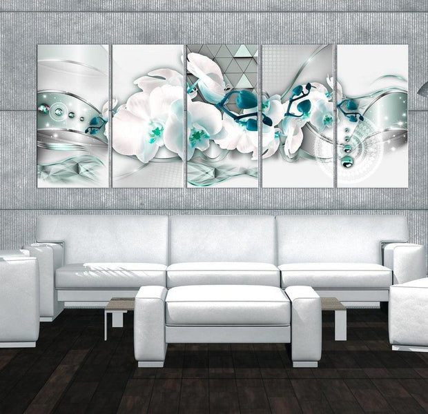 Stretched Canvas Glamour Art - Orchises And Abstraction