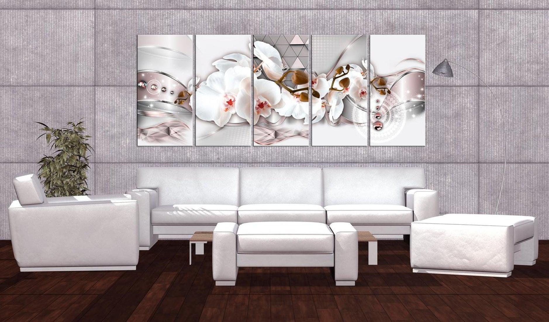 Stretched Canvas Glamour Art - Orchises And Triangles