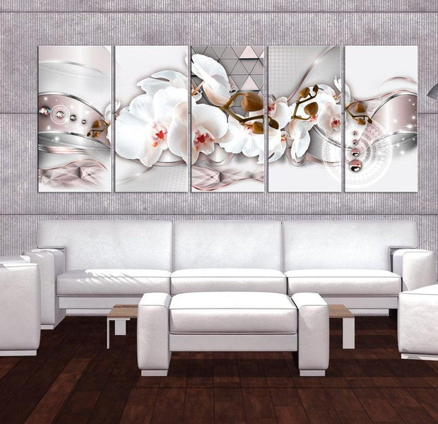 Stretched Canvas Glamour Art - Orchises And Triangles
