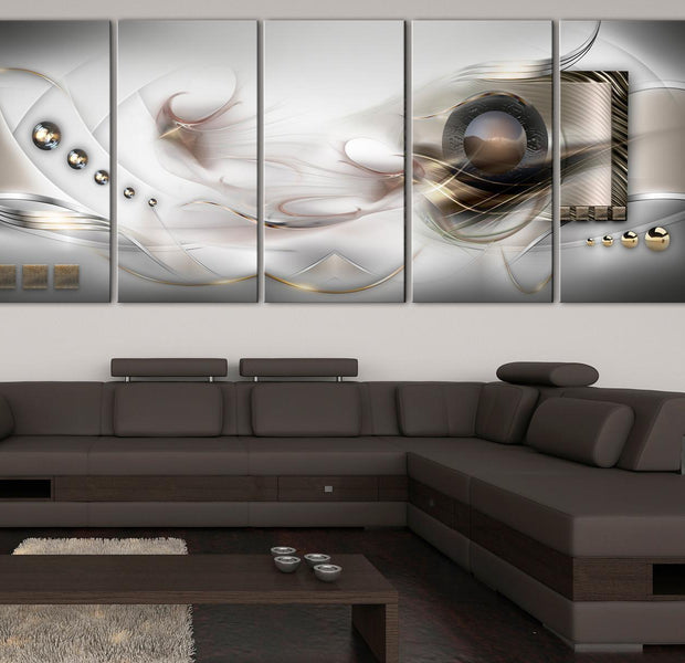 Stretched Canvas Glamour Art - Pearly Mist Narrow