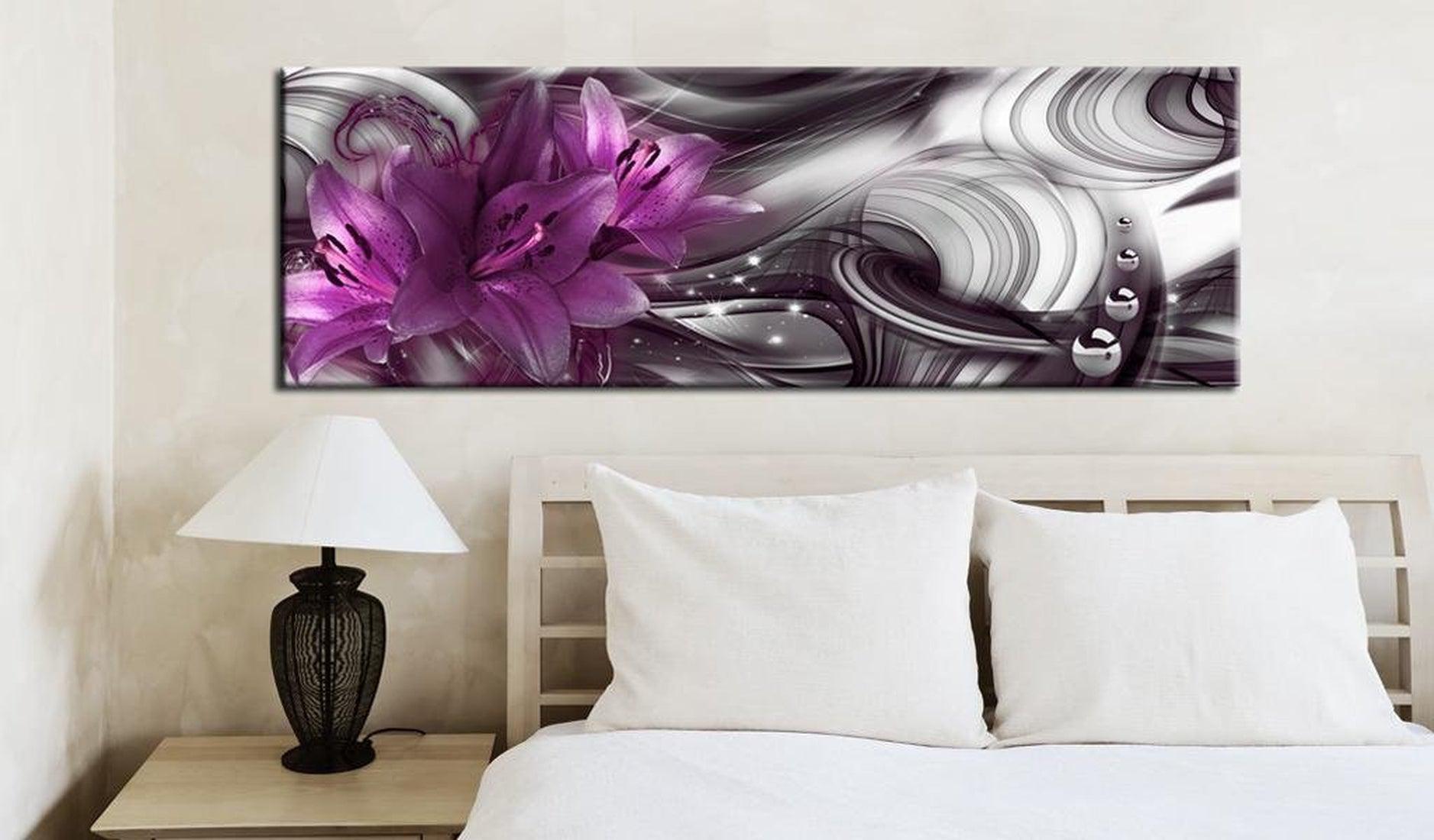 Stretched Canvas Glamour Art - Purple Depth