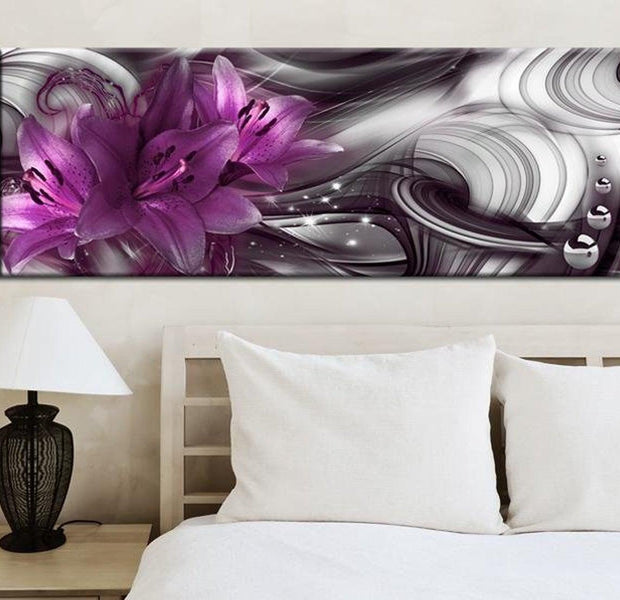 Stretched Canvas Glamour Art - Purple Depth