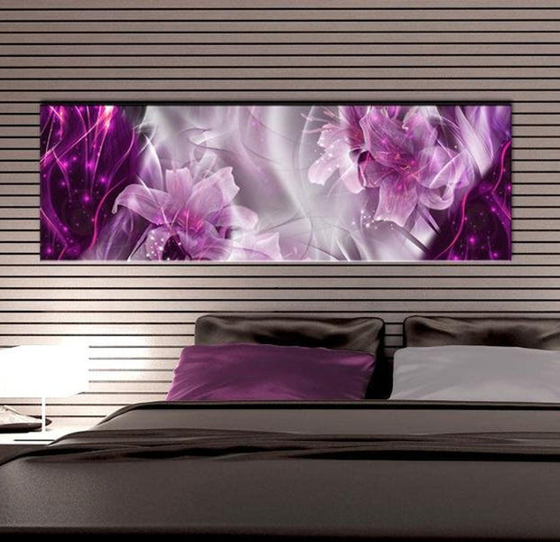 Stretched Canvas Glamour Art - Purple Flames