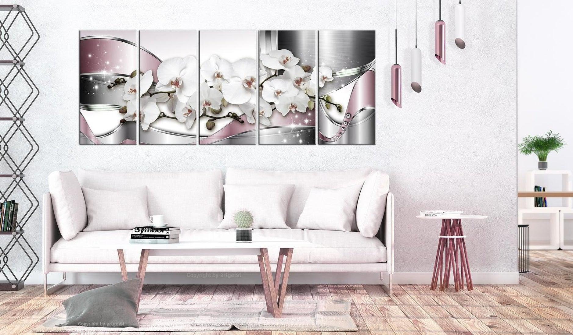 Stretched Canvas Glamour Art - Shiny Orchids