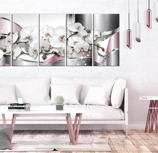 Stretched Canvas Glamour Art - Shiny Orchids