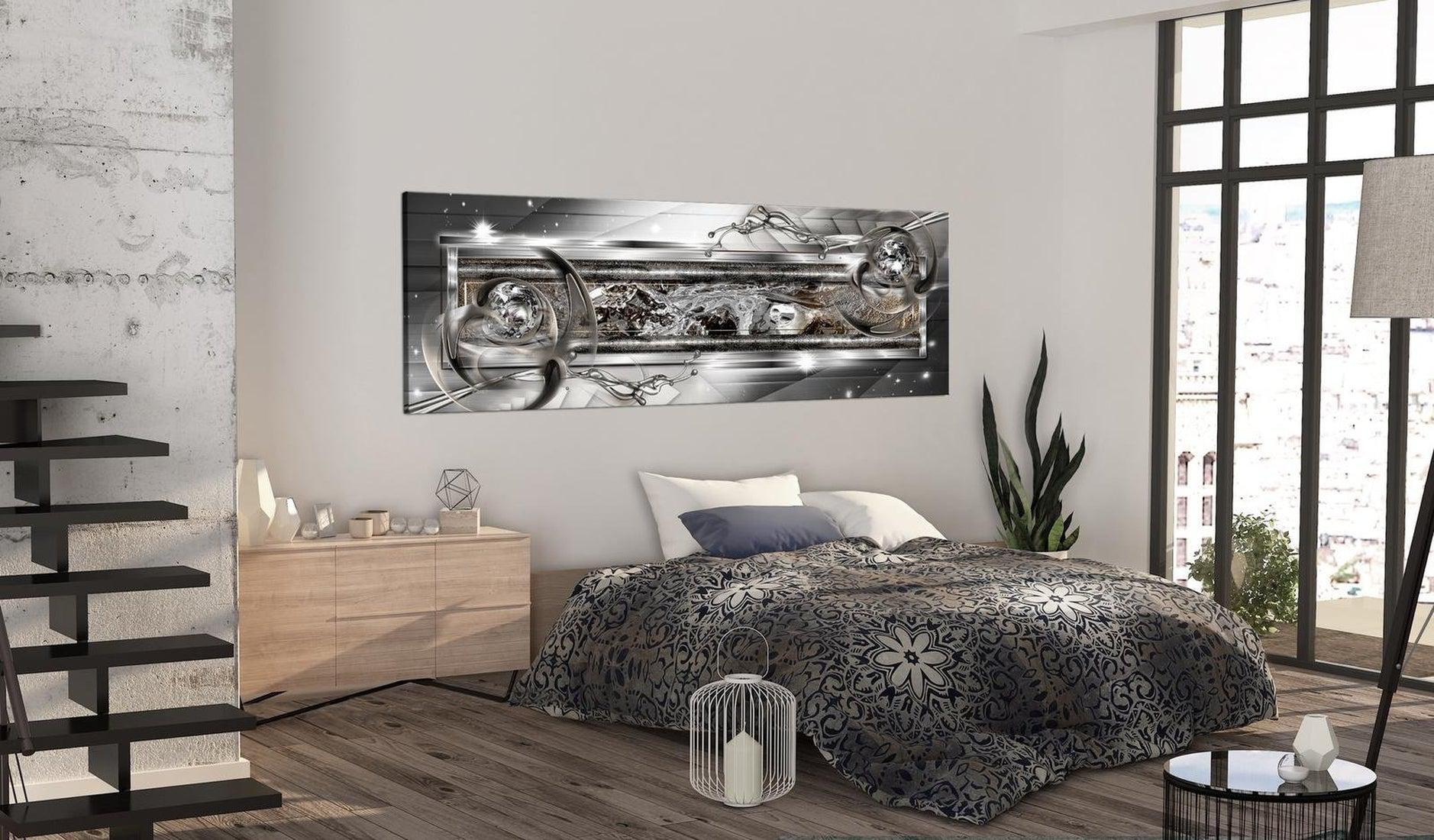 Stretched Canvas Glamour Art - Silver Source