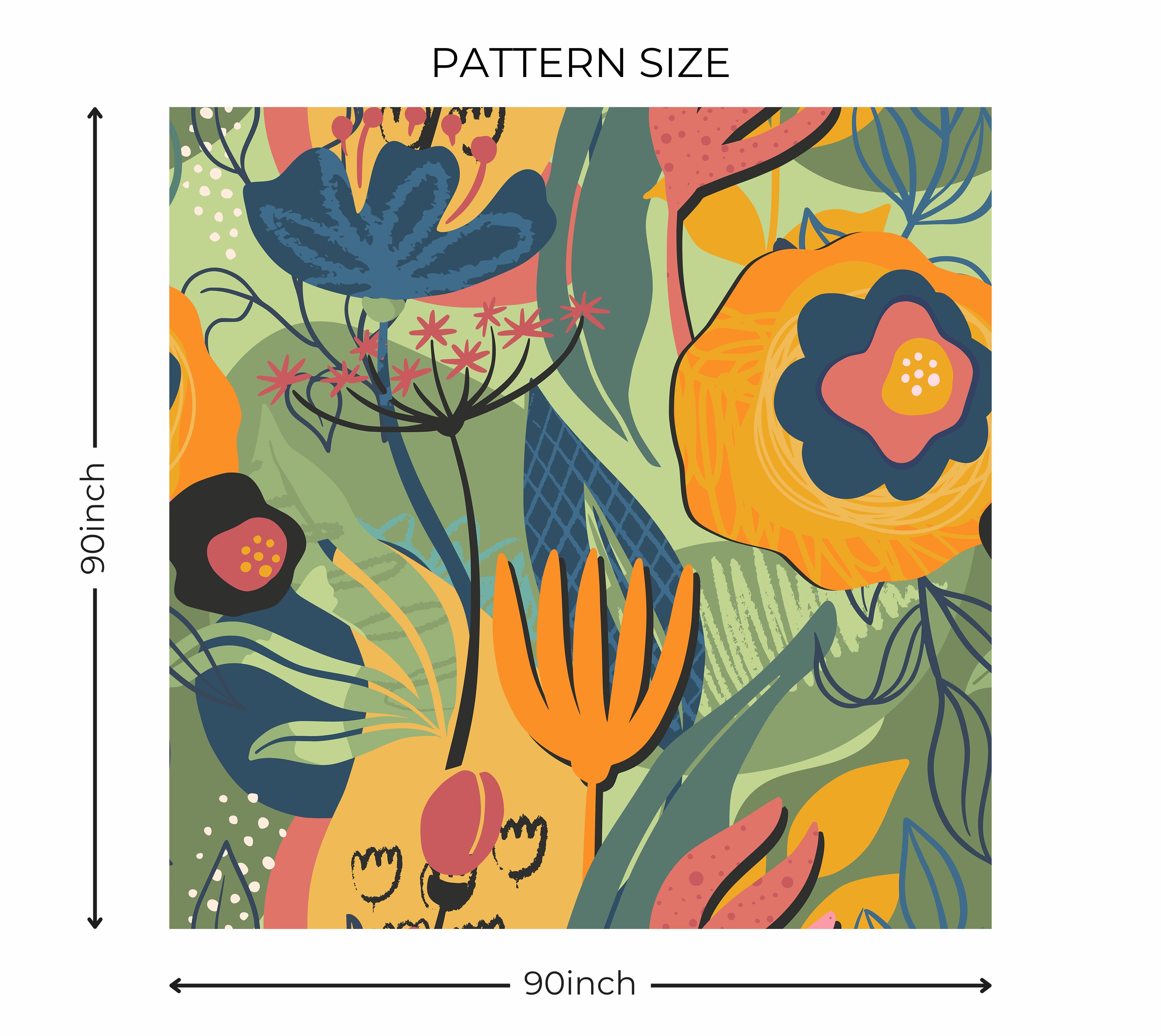 Premium Wallpaper Wall Mural - Modern Floral Design