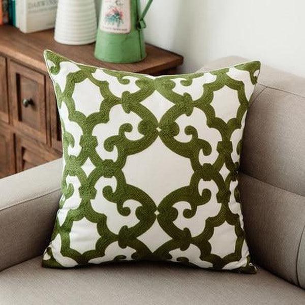 Green Textured Pillow Covers