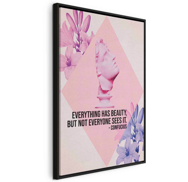 Floating Framed Canvas Art - Inspirational Confucius Quote