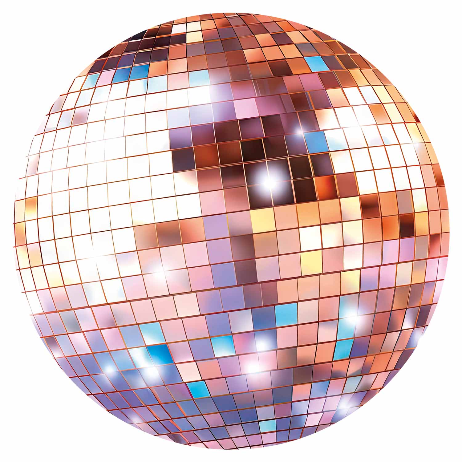 Round Wall Mural - Rose Gold Disco Ball
