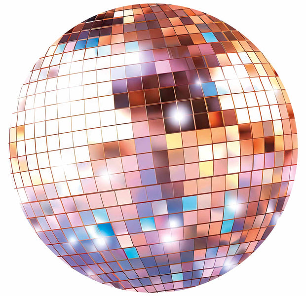Round Wall Mural - Rose Gold Disco Ball