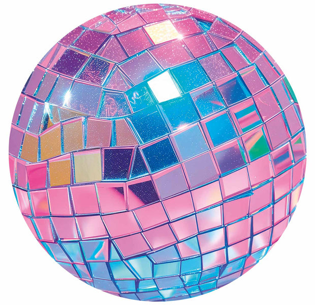 Round Wall Mural - Pink Disco Ball