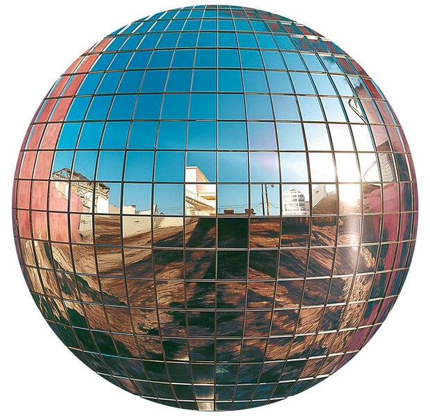 Round Wall Mural - Platinum Disco Ball