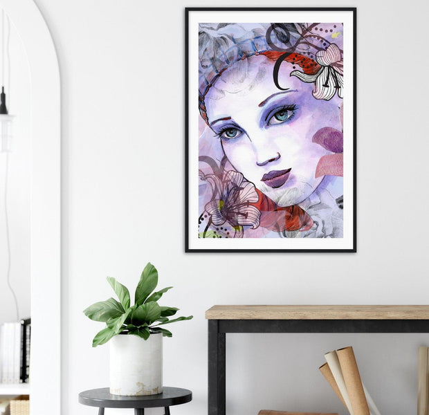 Watercolor Fantasy Portrait Art Poster