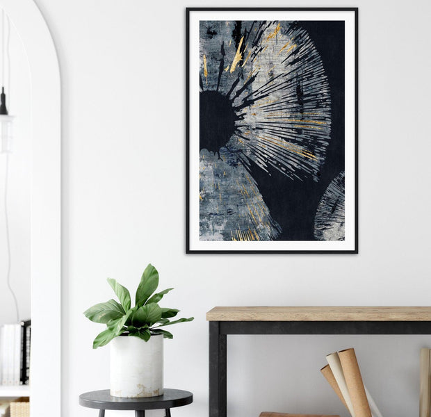 Black Gold Acrylic Modern Art Poster Nr. 3