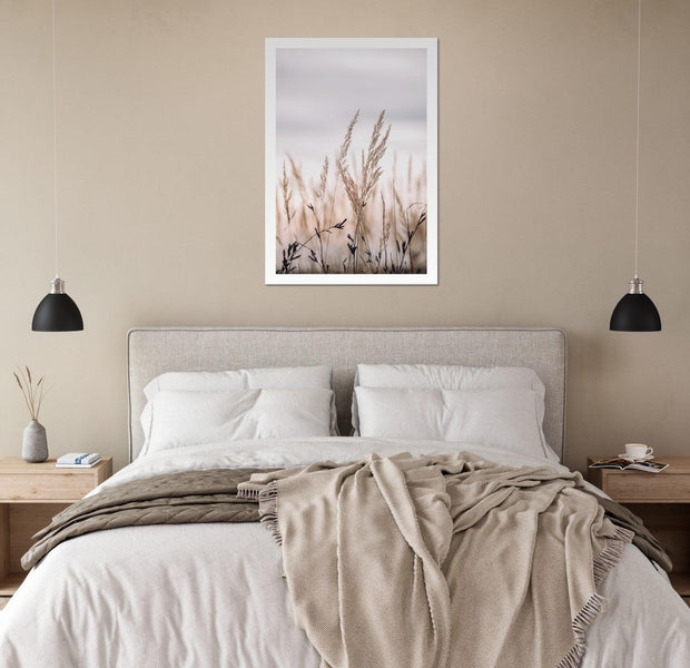 Beige Boho Pampas Grass Poster