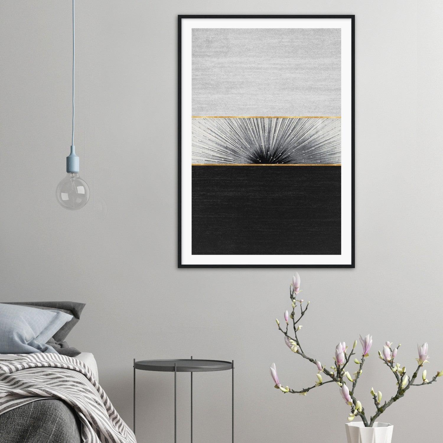 Black Gold Acrylic Modern Art Poster Nr. 2