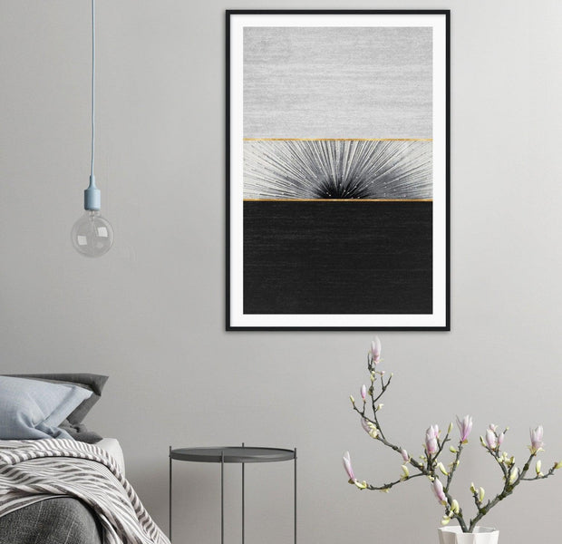 Black Gold Acrylic Modern Art Poster Nr. 2