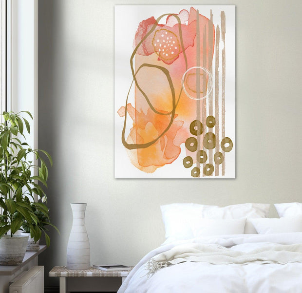 Watercolor Terracotta Abstract Art Poster