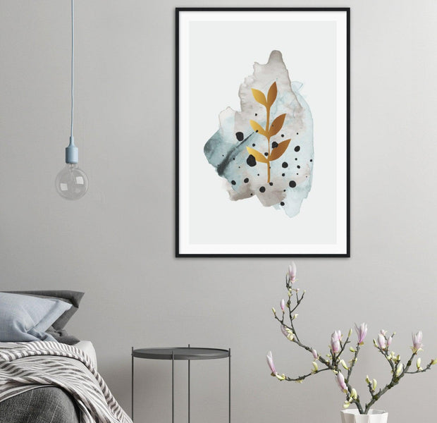 Watercolor Gold Contemporary Art Poster Nr. 2