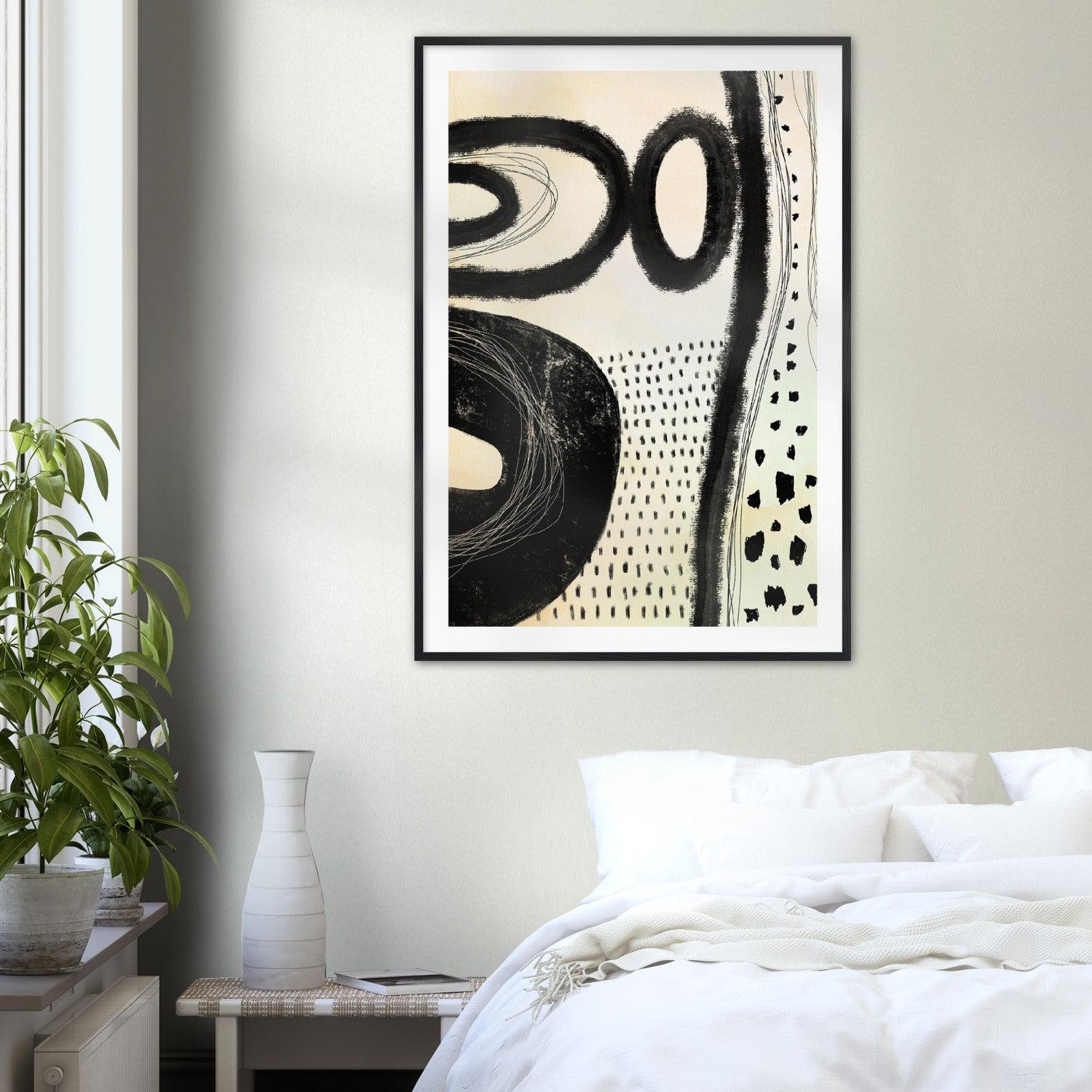 “Winter Night” Bold Modern Abstract Premium Poster