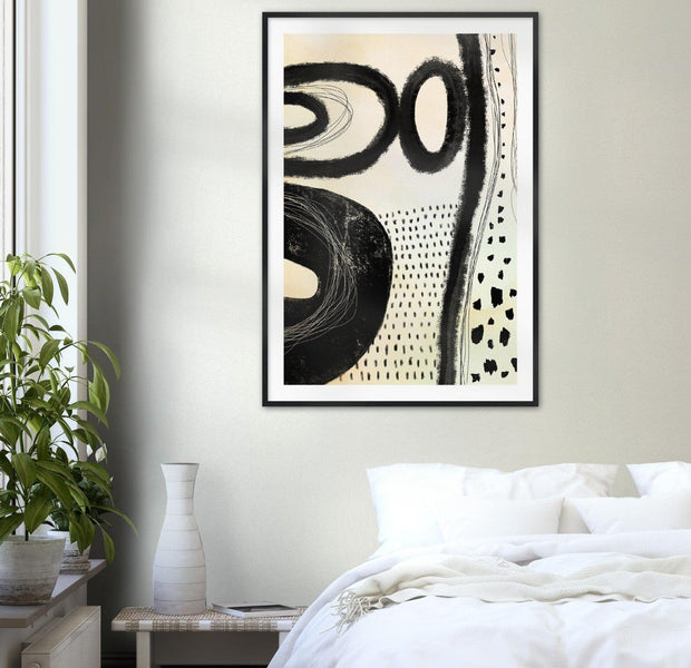 “Winter Night” Bold Modern Abstract Premium Poster