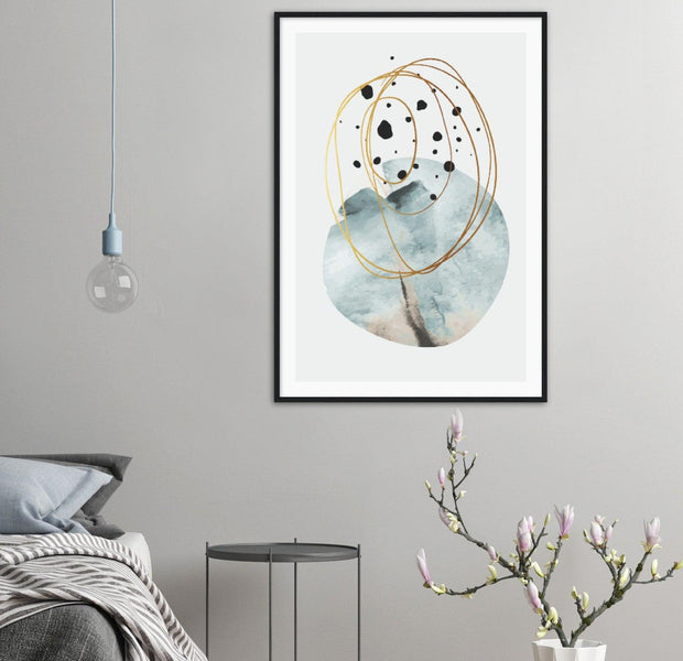 Watercolor Gold Contemporary Art Poster Nr. 1