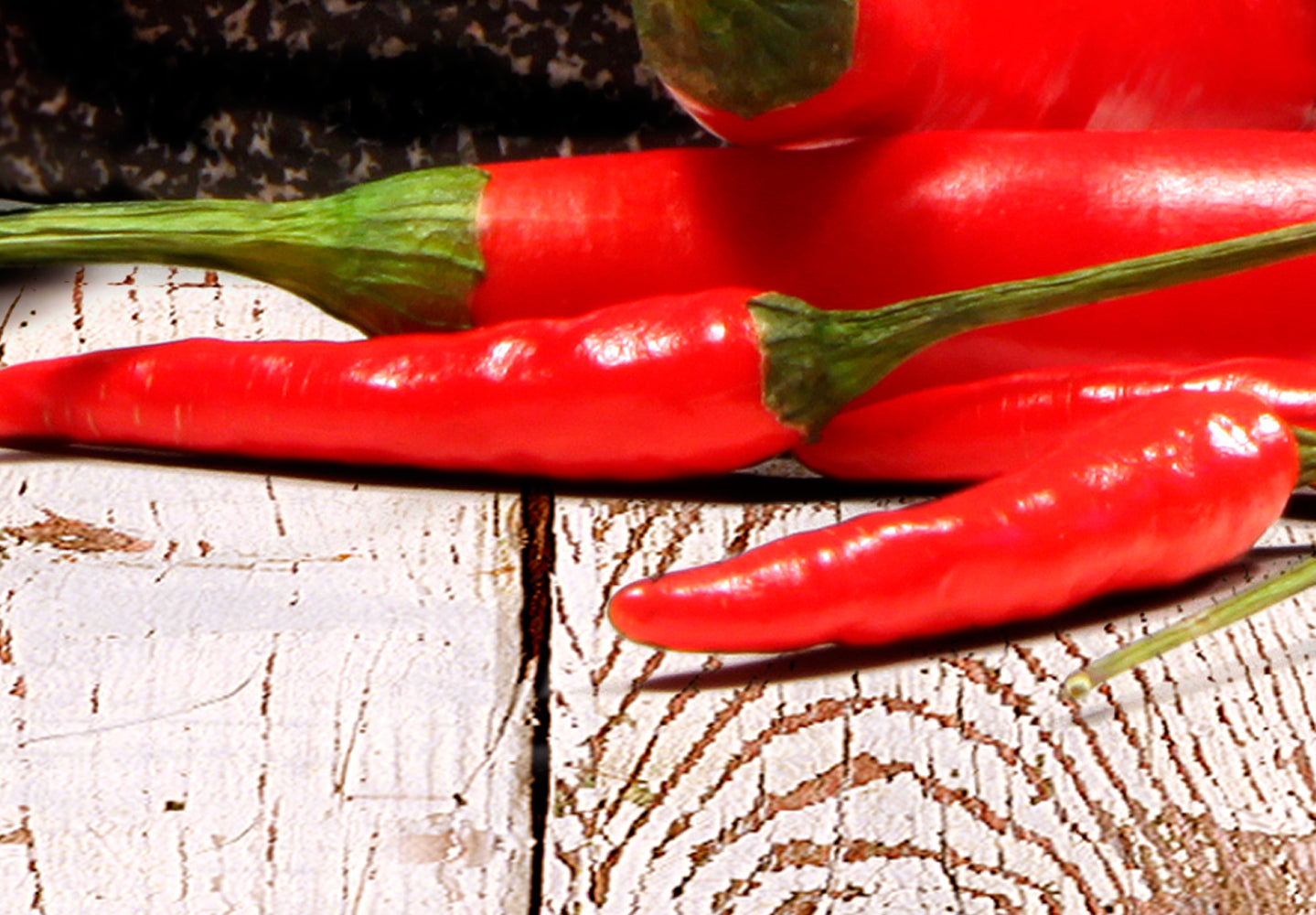 Stretched Canvas Still Life Art - Red Vegetables Brick Wide