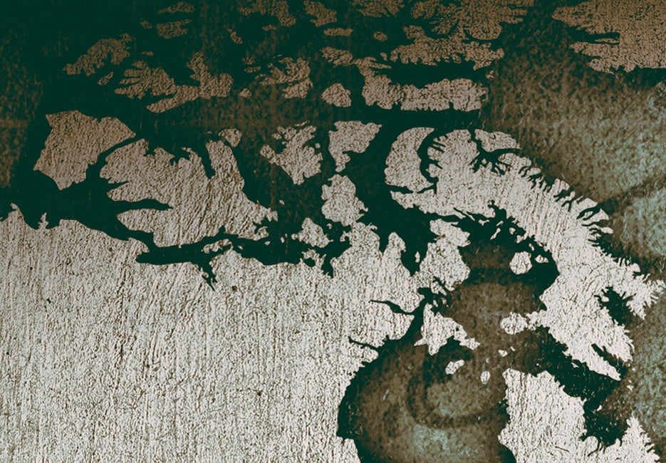 Stretched Canvas World Map Art - Emerald Map