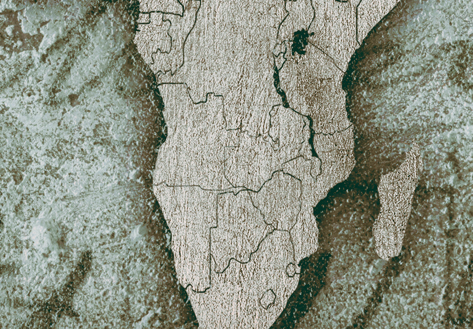 Stretched Canvas World Map Art - Emerald Map