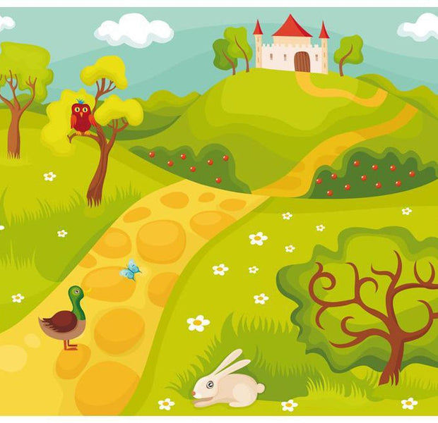 Kids Wallpaper Wall Mural - A Path To A Magical Castle