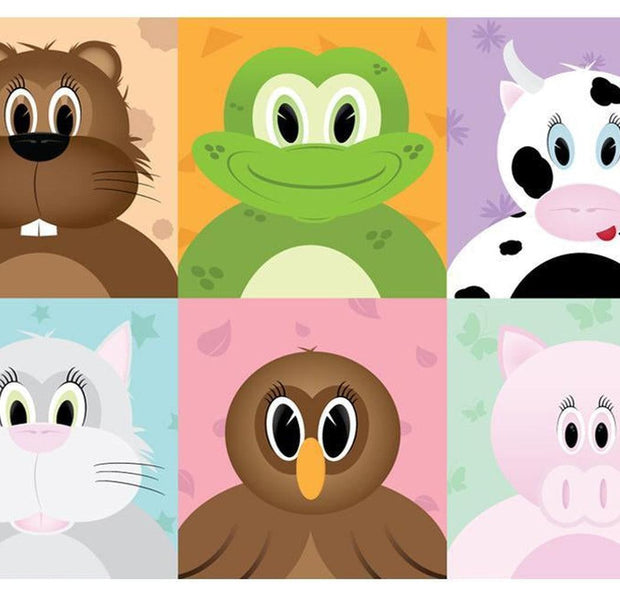 Kids Wallpaper Wall Mural - Cheerful Animals