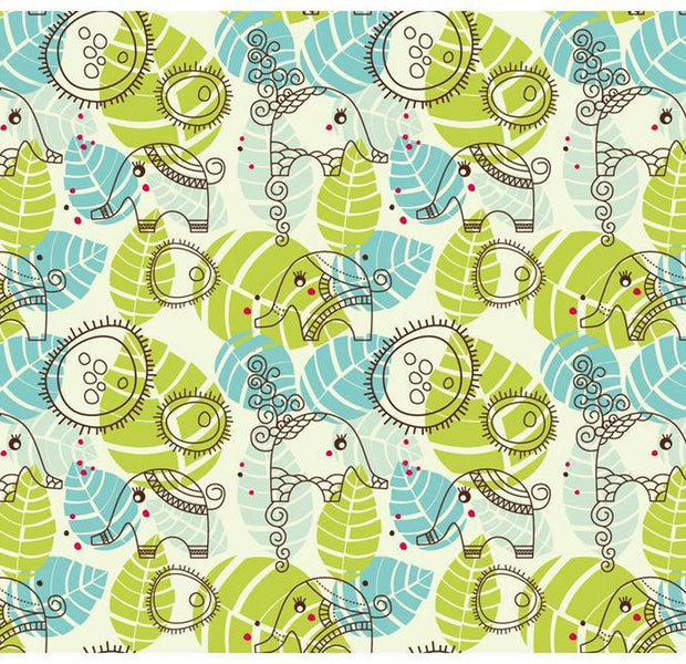 Kids Wallpaper Wall Mural - Elephants For Children