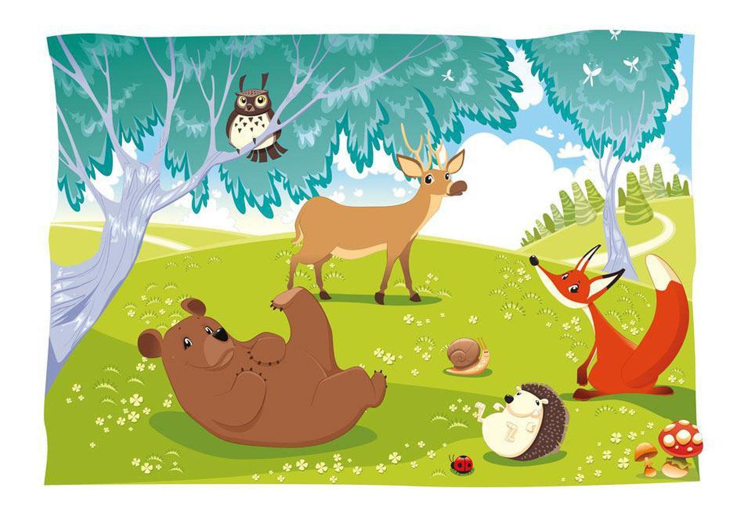 Kids Wallpaper Wall Mural - Funny Animals