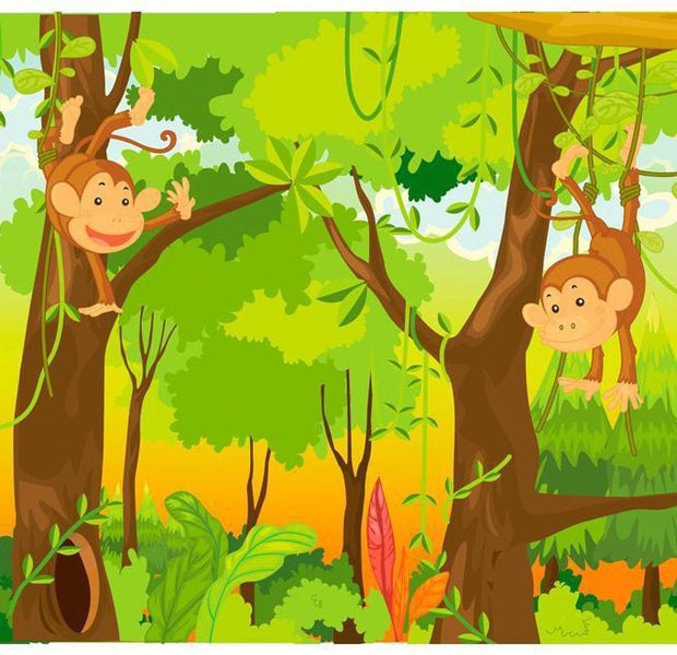 Kids Wallpaper Wall Mural - Jungle - Monkeys
