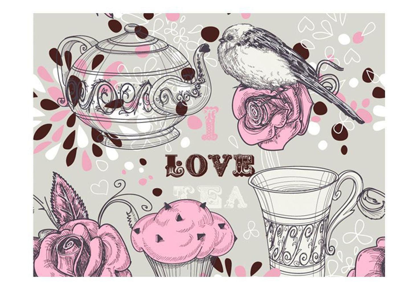 Kitchen Wallpaper Wall Mural - Afternoon Tea