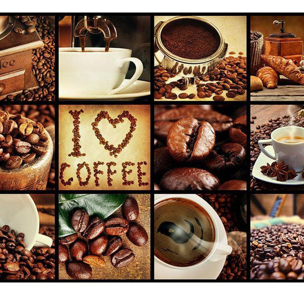Kitchen Wallpaper Wall Mural - Coffee Collage