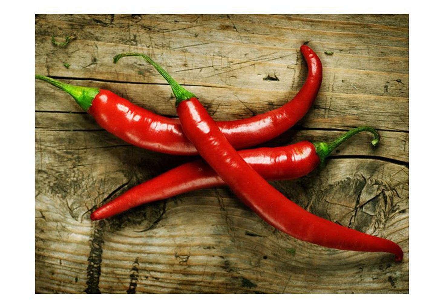 Kitchen Wallpaper Wall Mural - Spicy Chili Peppers