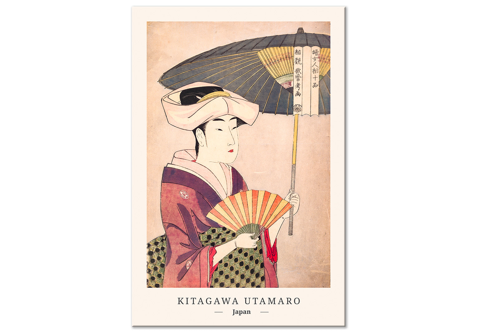 Vintage Canvas Wall Art - Kitagawa Utamaro