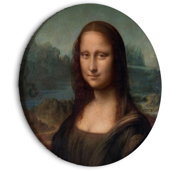 Round Canvas Print - Leonardo Da Vinci - Gioconda - Painted Portrait of the Mona Lisa