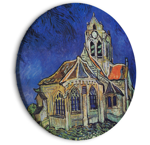 Round Canvas Print - The Church at Auvers (Vincent van Gogh)