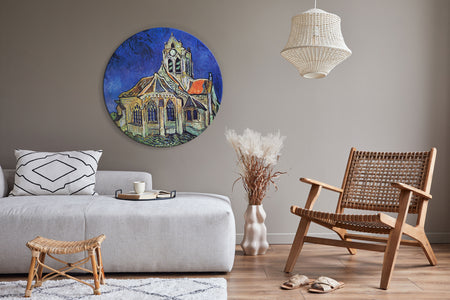 Round Canvas Print - The Church at Auvers (Vincent van Gogh)